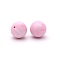 Silicone Beads Round Rubber Bead 15MM Loose Spacer Beads for DIY Supplies Jewelry Keychain Making, Pearl Pink, 15mm