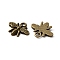 Alloy Charms, Bees Charms, Antique Bronze, 12.5x14.5x2.2mm, Hole: 1.6mm