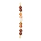 Faceted Round Natural Carnelian & Red Jasper & Potato Natural Cultured Freshwater Pearl Beaded Connector Charms, with Copper Wire Loops, Light Gold, 41~43.5x5~5.5x3.8mm, Hole: 1.8mm
