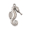 Ocean Series 304 Stainless Steel Charms, Anti-Tarnish, Sea Horse, 19.5x12x2.5mm, Hole: 1.2mm