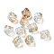 Baking Painted Transparent Glass Beads, Gradient Color, Lion, Pale Turquoise, 11.5x11x9.5mm, Hole: 1.2mm