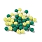 Rubberized Style Imitated Silicone Acrylic Beads, Round, Sea Green, 8x7.5mm, Hole: 1.6mm, about 76pcs/20g