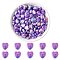 200Pcs ABS Plastic Beads, Heart, AB Color Plated, Medium Purple, 9x9x4.5mm, Hole: 1.6mm