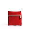 Square PU Leather Jewelry Gift Zipper Bags, Gift Jewelry Packaging Bags for Earrings Rings Bracelets, Red, 8x8cm