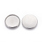 Tarnish Resistant 304 Stainless Steel Milled Edge Bezel Cups, Cabochon Settings, Flat Round, Stainless Steel Color, 26x2mm, Tray: 25mm