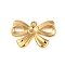 Ion Plating(IP) 304 Stainless Steel Pendants, Bowknot Charm, Real 18K Gold Plated, 20x28x3mm, Hole: 2mm