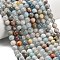 Natural Aquamarine Beads Strands, Round, Smooth, 8mm, Hole: 1.2mm, about 50pcs/strand, 15.08''~15.28''(38.3~38.8cm)