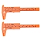 Plastic Vernier Caliper, Orange Red, 10.5x4.4x0.5cm