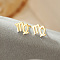 925 Sterling Silver Stud Earrings, Golden, Virgo, 10x10mm