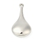 CCB Plastic Pendants, Teardrop, with Loop, Platinum, 32x17x8.5mm, Hole: 1.6mm
