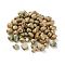 Opaque Acrylic Beads, Golden Metal Enlaced, Mixed Shapes, Goldenrod, 10.5~20x7~20x5~9mm, Hole: 1.2~2mm, about 462pcs/500g