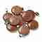 Synthetic Goldstone Pendants, with 201 Stainless Steel Finding, Flat Round, 24x20x7mm, Hole: 4x7mm