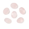 Natural Rose Quartz Cabochons, Oval, Faceted, 10x8x4mm