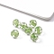 Transparent Acrylic Beads, Round, Lime Green, 10mm, Hole: 2.1mm