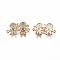Valentine's Day Theme, Brass Micro Pave Cubic Zirconia Links connectors, Boy and Girl/Lover, Colorful, Golden, 13.5x23.5x2mm, Hole: 1.2mm