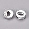 Alloy Slide Charms, with Crystal Rhinestone, Letter, Platinum, Letter.O, O: 11.5x11x4.5mm, Hole: 2x8mm