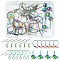 32Pcs 4 Styles Stainless Steel French Earring Hooks & Leverback Earring Findings & Ball Stud Earring Post & Earring Hooks Findings Kits, Rainbow Color, 16~25x1~10.5mm, Hole: 1.5~4.5mm, Pin: 0.7~0.8mm