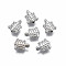 CCB Plastic Beads, for DIY Jewelry Making, Tortoise, Platinum, 9.5x8x4mm, Hole: 1.4mm