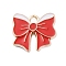 Alloy Enamel Pendants, Bowknot Charms, Golden, Red, 15x16x2mm, Hole: 2mm