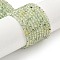 Natural Prehnite Beads Strands, Faceted, Round, 3~3.5mm, Hole: 0.3mm, about 113pcs/strand, 14.9 inch