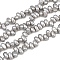 Electroplated Shell Pearl Beads Strands, Teardrop, Top Drilled, Light Grey, 7.5~8x4~5mm, Hole: 0.5mm, about 102~103pcs/strand, 15.20~15.75''(38.6~40cm)