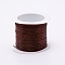 Metallic Cord, Metallic String, Jewelry Thread, Gift Packing Cord, for Wrapping, Hair Braiding and Craft Making, Coconut Brown, 0.5mm, 20m/roll
