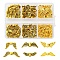 105Pcs Tibetan Style Alloy Beads, Wing, Antique Golden, 4~22x3~21.5x3~4mm, Hole: 1~1.5mm, 105pcs/set