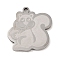 Non-Tarnish 201 Stainless Steel Pendants, Squirrel Charm, Stainless Steel Color, 21.5x20x1.5mm, Hole: 1mm