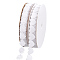 2 Rolls 2 Styles Heart & Flower Polyester Lace Ribbon, White, 5/8~3/4 inch(16~18mm), 1 roll/style