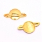 Alloy Cabochons, Epoxy Resin Supplies Filling Accessories, for Resin Jewelry Making, Planet, Cadmium Free & Lead Free, Golden, 14.5x27x4mm