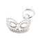 925 Sterling Silver Charms, with 925 Stamp and Jump Rings, Silver, Mask Shape, 7x10x2.5mm, Hole: 4mm