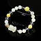 Natural New Jade Round Beads Stretch Bracelets, Bear, Inner Diameter: 2-1/8 inch(5.5cm)