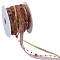 15M Polyester Lace Ribbon, Lace Trimming with ABS Beads, for Home Decoration, Upholstery, Curtain Tieback, Light Khaki, 1/8 & 3/8 inch(4mm & 10mm), about 16.40 Yards(15m)/Roll