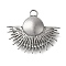 Anti-Tarnish 304 Stainless Steel Pendants, Sun Charm, Stainless Steel Color, 18x21x3mm, Hole: 2mm