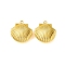 Rack Plating Brass Locket Pendants, Photo Frame Charms for Necklaces, Long-Lasting Plated, Lead Free & Cadmium Free, Shell Shape, Golden, 23.5x22x8.5mm, Hole: 1.6mm, Inner Diameter: 15x13.5mm