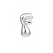 Brass Pendants, Letter A~Z Charms, Letter F, 22x18mm
