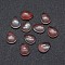 Watermelon Stone Glass Cabochons, teardrop, 8x6x3mm