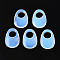 Opalite Large Hole Pendants, Egg Charms, 35~36.5x24.5~25.5x7~8mm, Hole: 12~12.5mm