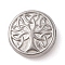 Non-Tarnish 304 Stainless Steel Beads, Stainless Steel Color, Tree of Life, 11x4mm, Hole: 1.5mm