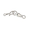 Brass Micro Pave Green Cubic Zirconia Fold Over Clasps, Hand, Platinum, 34mm