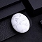 Natural Howlite Sculpture Display Decorations, for Home Office Desk Decoration. Oval, 45x35mm