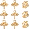 Beebeecraft 1 Box 80Pcs Flower Bead Caps 18K Gold Plated Filigree Bead Cap Pendant Bails Charms Connectors for DIY Craft Earrings Bracelets Necklaces Making