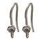 304 Stainless Steel Rhinestone Earring Hooks, DIY Earring Accessories, Stainless Steel Color, 14.5x13.5x3.5mm, Hole: 1.6mm