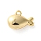 Brass Charms, Cadmium Free & Nickel Free & Lead Free, Dolphin, Real 18K Gold Plated, 7x9.5x3.5mm, Hole: 1mm