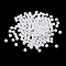 Plastic Imitation Pearl Beads, Round, White, 4x3.5mm, Hole: 1mm