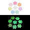 Luminous Transparent Acrylic Beads, with Glitter Powder, Glow in the Dark, Snowflake, Mixed Color, 46x6mm, Hole: 2mm