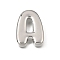 Brass Slide Charms, Letter, Stainless Steel Color, Letter A, 5x20.x5mm, Hole: 11.5x2mm