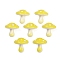 Opaque Acrylic Beads, Mushroom, Yellow, 22x22~23mm, Hole: 2.5mm