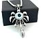 Vintage Stainless Steel Hip Hop Evil Eye Pendant Necklaces for Men Women, Stainless Steel Color