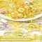 250G Opaque & Transparent Acrylic Beads, Mixed Shapes, Yellow, 7~36.5x7~43.5x4.5~36.5mm, Hole: 1.2~4.5mm, about 2 style/set